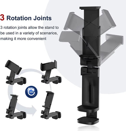 Universal 360 Rotate Foldable Airplane Travel Phone Holder Stand Mount Desk Lazy Car Seat Flying Holder for 4.7-6.9 Inch Phone
